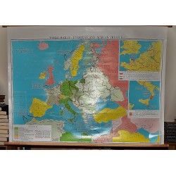 World War II, European and African Theaters (Large Pull Down Map)